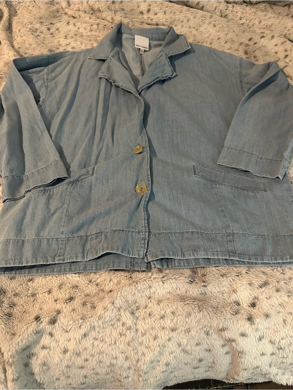 Skylar + Madison Light Blue Women's Relaxed Button-Front Jacket